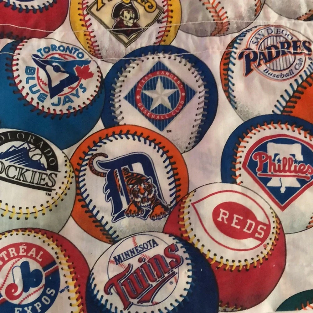 Baseball curtains MLB Decor Baseball Office Baseball Vintage MLB Logo VTG